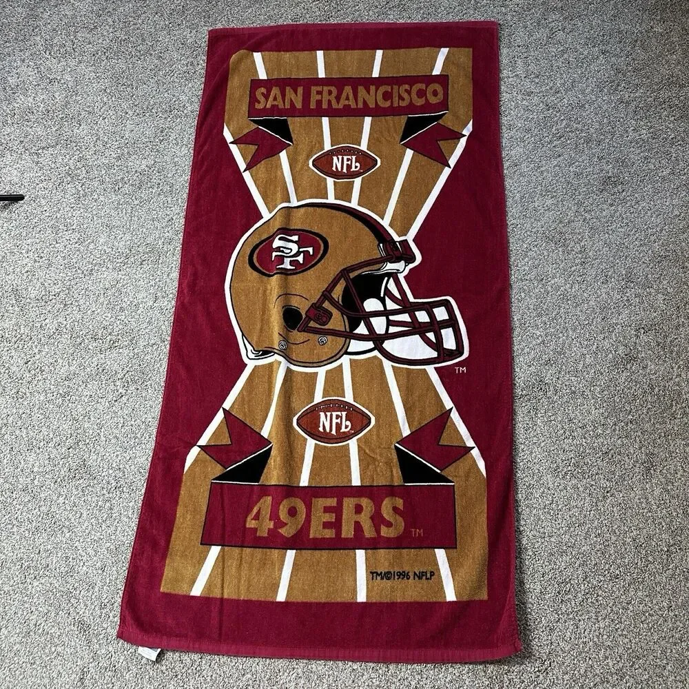 Vintage San Francisco 49ers Beach‎ Towel 1996 Approx 30”x60” NFL NFLP  NFC West